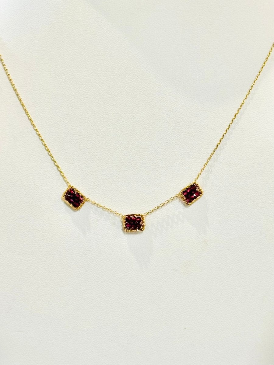 Rhodalite & Garnet Necklace 4242 - B - Gar - GMichelle PresslerNECKLACES