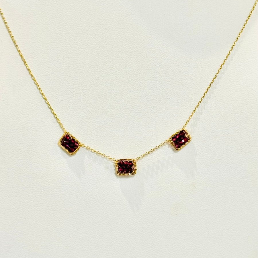 Rhodalite & Garnet Necklace 4242 - B - Gar - GMichelle PresslerNECKLACES