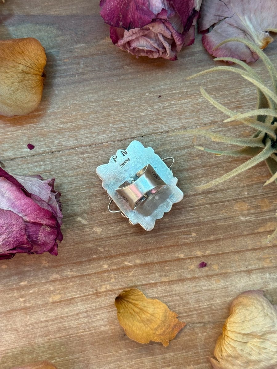 Ribbon Turquoise Sterling Silver Ring – Size 6.5 – (Philbert Nez)The Bijoux FAB Jewelryring