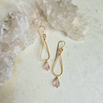Rose Quartz - Single Stone Hoops 1571James & JezebelleEARRINGS