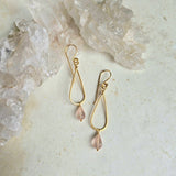 Rose Quartz - Single Stone Hoops 1571James & JezebelleEARRINGS