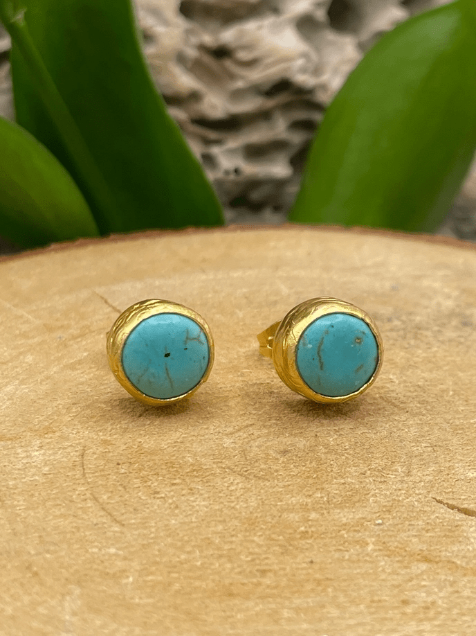 Round Stone Stud Earrings: Four Stone OptionsKipepeoEARRINGS