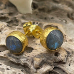 Round Stone Stud Earrings: Four Stone OptionsKipepeoEARRINGS