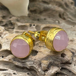 Round Stone Stud Earrings: Four Stone OptionsKipepeoEARRINGS