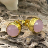 Round Stone Stud Earrings: Four Stone OptionsKipepeoEARRINGS