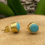 Round Stone Stud Earrings: Four Stone OptionsKipepeoEARRINGS