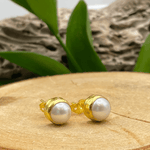 Round Stone Stud Earrings: Four Stone OptionsKipepeoEARRINGS