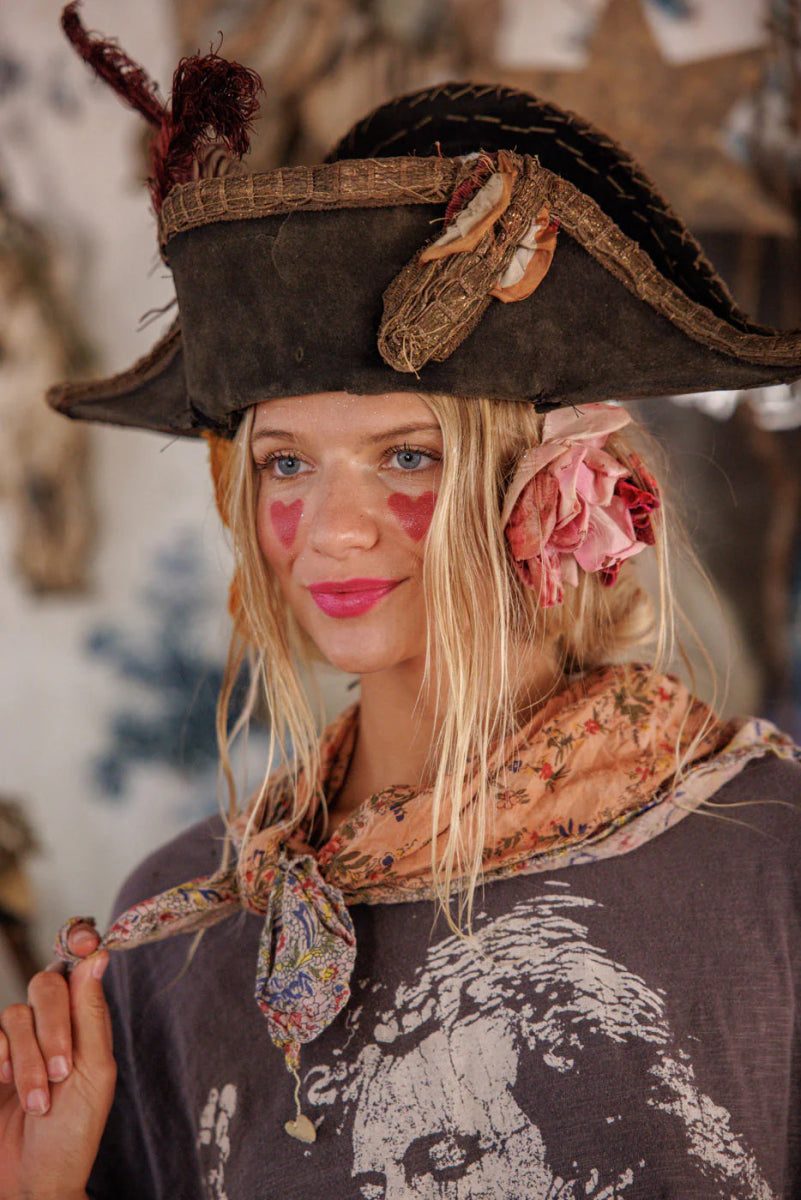 Scarf 235 - Agathe French Floral Scarf - Sunfaded AzaleaMagnolia PearlACCESS