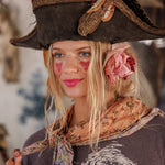 Scarf 235 - Agathe French Floral Scarf - Sunfaded AzaleaMagnolia PearlACCESS