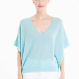 Sea - Glass Cashmere Batwing V - Neck SweaterSTUDIO CASHMERE8SWEATER