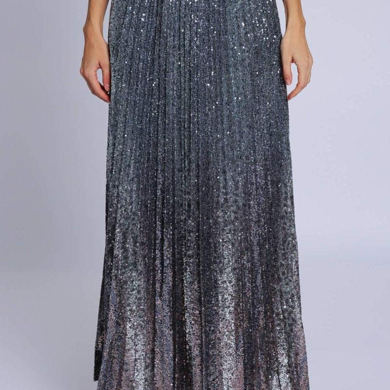 Sequined High - Waist A - Line Maxi SkirtBeulah StyleSKIRT