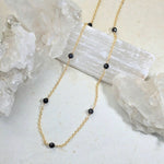 Seven Round Faceted Iolite Stones Necklace 1580James & JezebelleNECKLACES