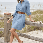 Shirt Dress - Chambray Light WashAnd For GoodDresses