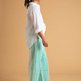 Shore Pant - Mixed Up Stripe - Seaglass & CeruleanAnd For GoodPants