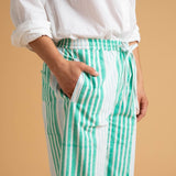 Shore Pant - Mixed Up Stripe - Seaglass & CeruleanAnd For GoodPants