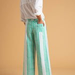 Shore Pant - Mixed Up Stripe - Seaglass & CeruleanAnd For GoodPants