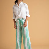 Shore Pant - Mixed Up Stripe - Seaglass & CeruleanAnd For GoodPants