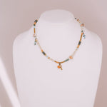 Short Mulitcolored Beaded NecklaceMelody Vintage JewelryNecklace