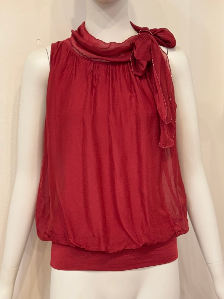 Silk Neck Tie TopDance in ParisTOPS