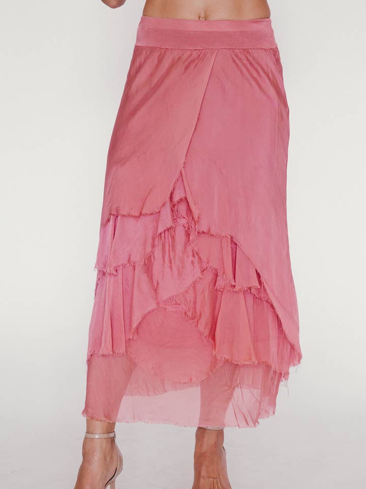 Silk Ruffly Front Skirt - Bias Cut for a Perfect FitDance in ParisSKIRT