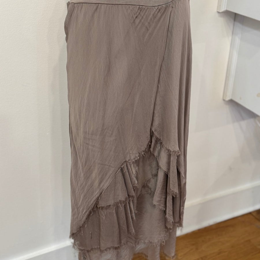 Silk Ruffly Front Skirt - Bias Cut for a Perfect FitDance in ParisSKIRT