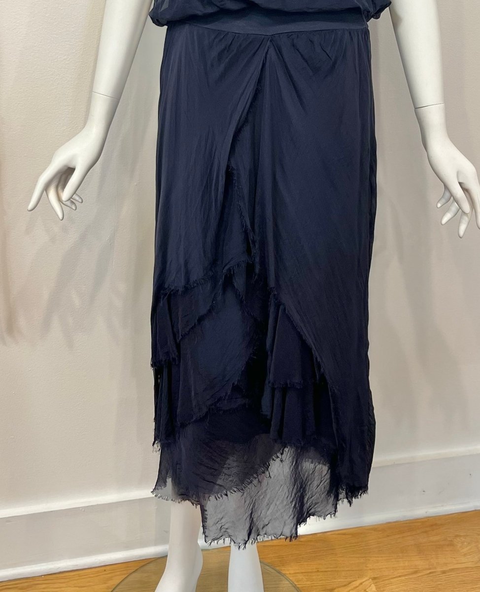 Silk Ruffly Front Skirt - Bias Cut for a Perfect FitDance in ParisSKIRT