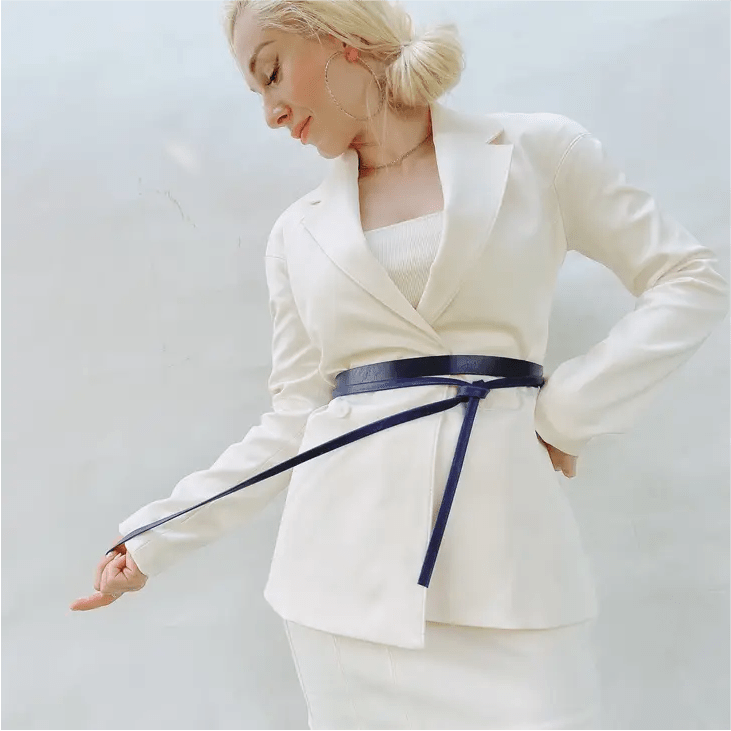 Skinny Wrap Belt in MarineADA Collection Beltsbelts