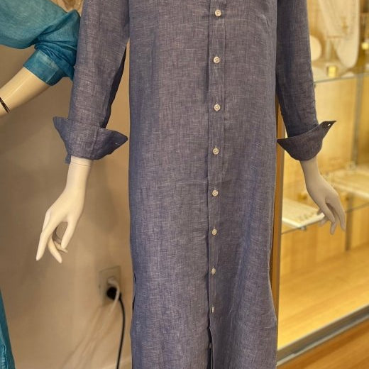 Sky Blue Linen Girlfriend Maxi DressEmily PhillipsDRESS