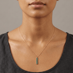 Sliding Malachite Bar on 10k Gold NecklaceSouthern Jewelry AssociatesNECKLACES