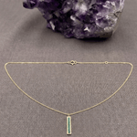 Sliding Malachite Bar on 10k Gold NecklaceSouthern Jewelry AssociatesNECKLACES