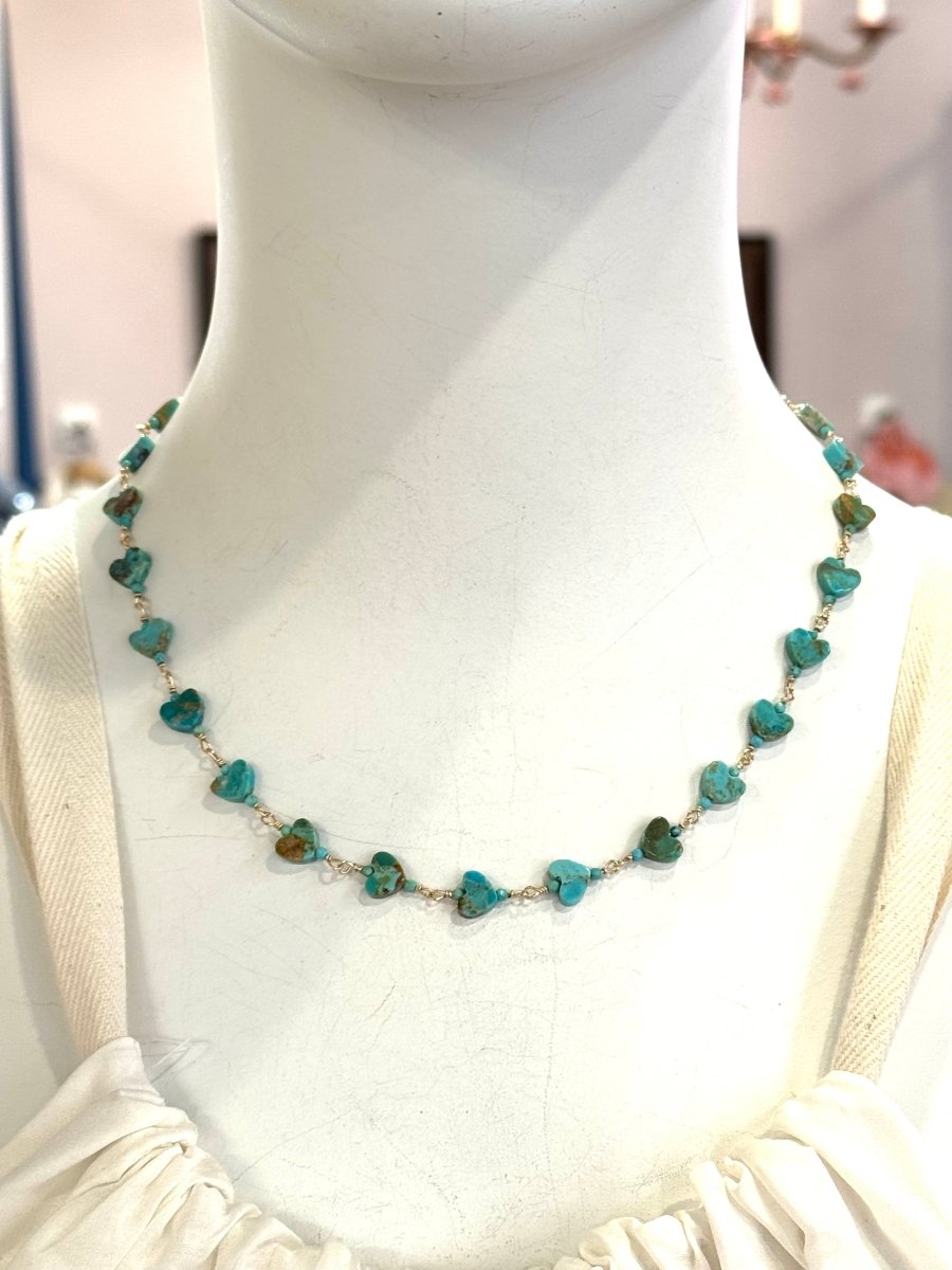 Small Heart Turquoise Short NecklaceBeth ZinkNECKLACES