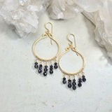 Smaller 1+ In Oval Hoops With Fringe Of Denim 1866James & JezebelleEARRINGS