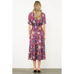 Smocked Waist, Floral Midi DressTHMLDRESS