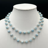 Smooth Aquamarine Long NecklaceBeth ZinkNECKLACES