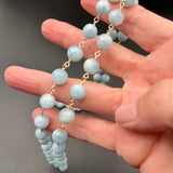 Smooth Aquamarine Long NecklaceBeth ZinkNECKLACES