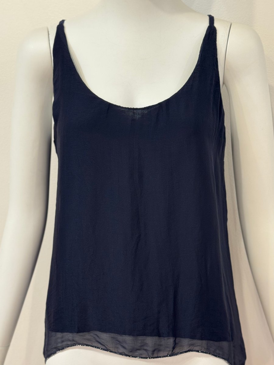 Spaghetti Strap Silk Top: One SizeDance in Paristank top