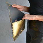 Sparkling clutch in goldANA KOUTSIBAGS