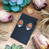 Sterling Silver Apple Coral Stud Earrings by Shay PfeifferThe Bijoux FAB JewelryEarrings