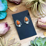 Sterling Silver Apple Coral Stud Earrings by Shay PfeifferThe Bijoux FAB JewelryEarrings