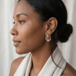 Sterling Silver Apple Coral Stud Earrings by Shay PfeifferThe Bijoux FAB JewelryEarrings