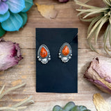 Sterling Silver Apple Coral Stud Earrings by Shay PfeifferThe Bijoux FAB JewelryEarrings
