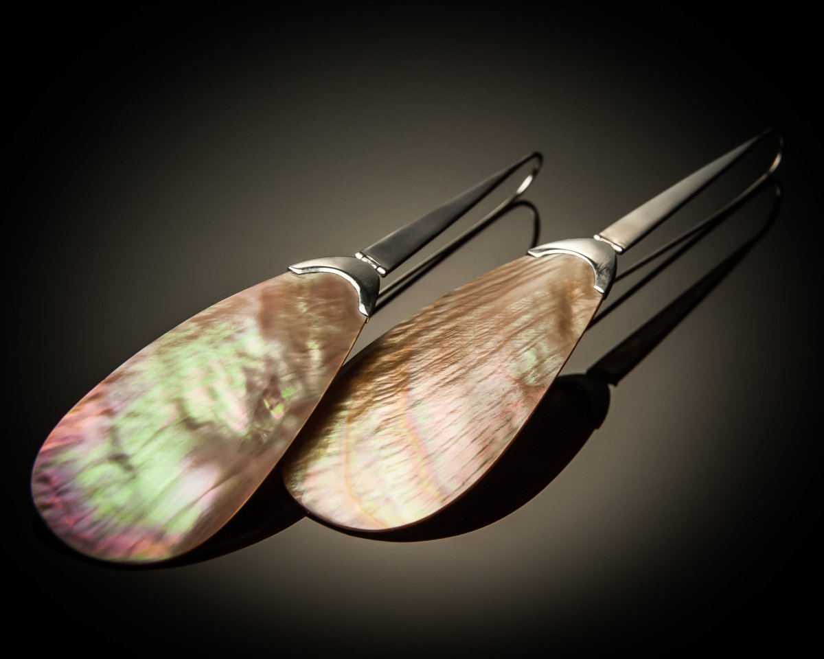 Sterling Silver Brown Mother of Pearl EarringsJinjaEARRINGS