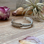 Sterling Silver Hudson Feather Cuff – Fits 5.5” Wrist – Handmade by Artist Jason OggThe Bijoux FAB JewelryBRACELET