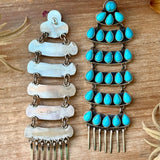 Sterling Silver Kingman Turquoise Dangle Earrings – 5 Inch Statement Design – Native Made by Geraldine James – Navajo HandmadeThe Bijoux FAB Jewelryearrings