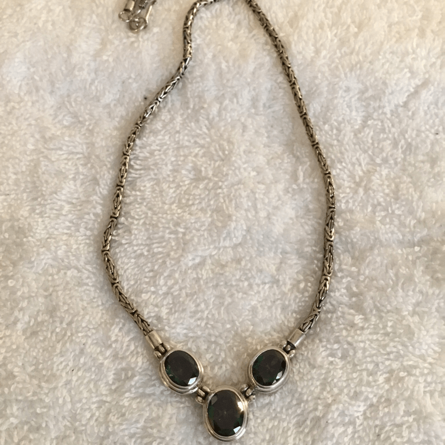 Sterling Silver Natural Mystic Topaz NecklaceJinjaNECKLACES