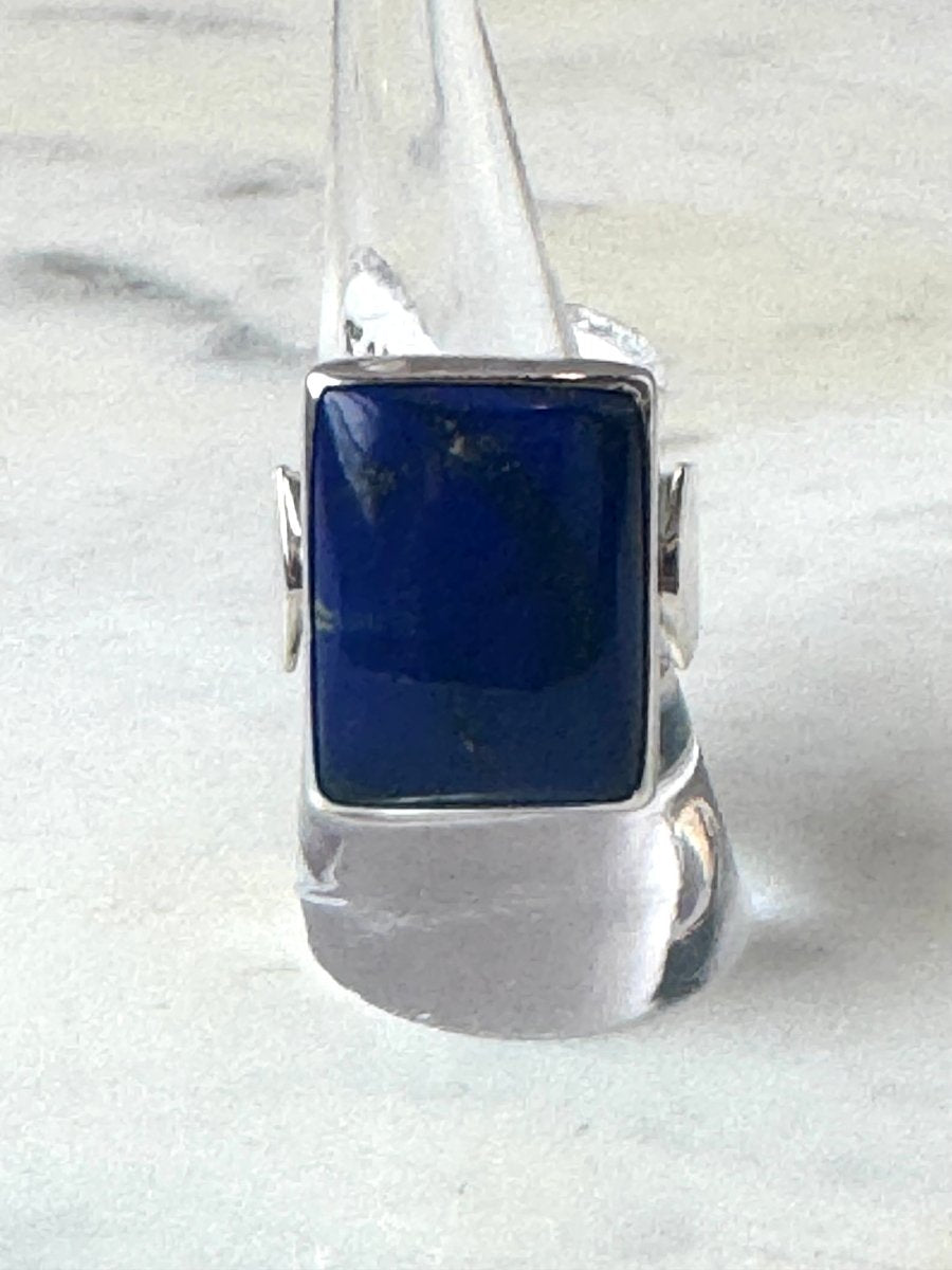 Sterling Silver Square Blue Lapis RingJinjaRINGS