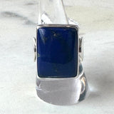 Sterling Silver Square Blue Lapis RingJinjaRINGS