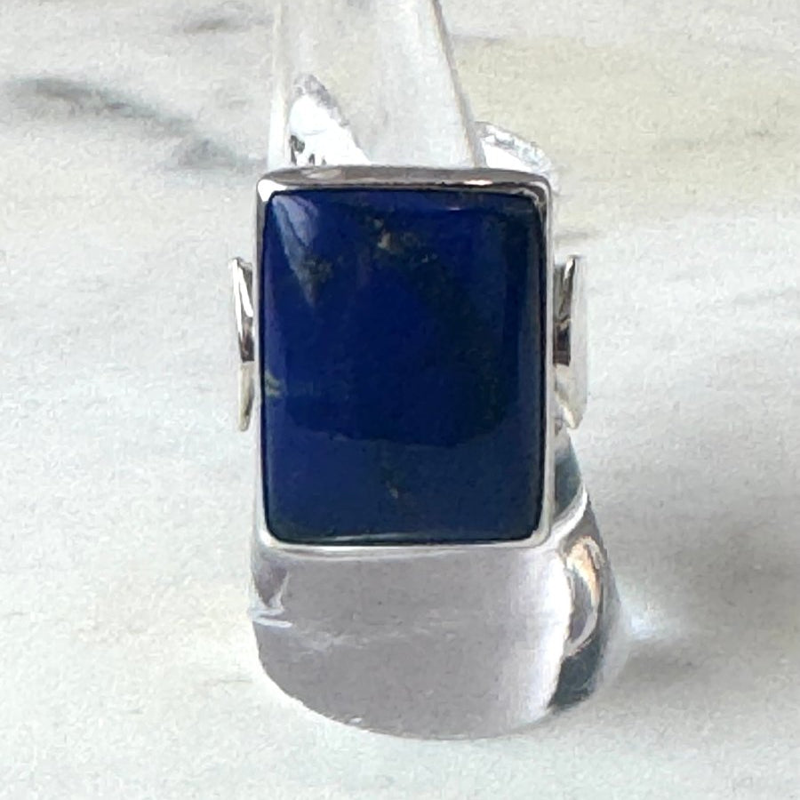 Sterling Silver Square Blue Lapis RingJinjaRINGS
