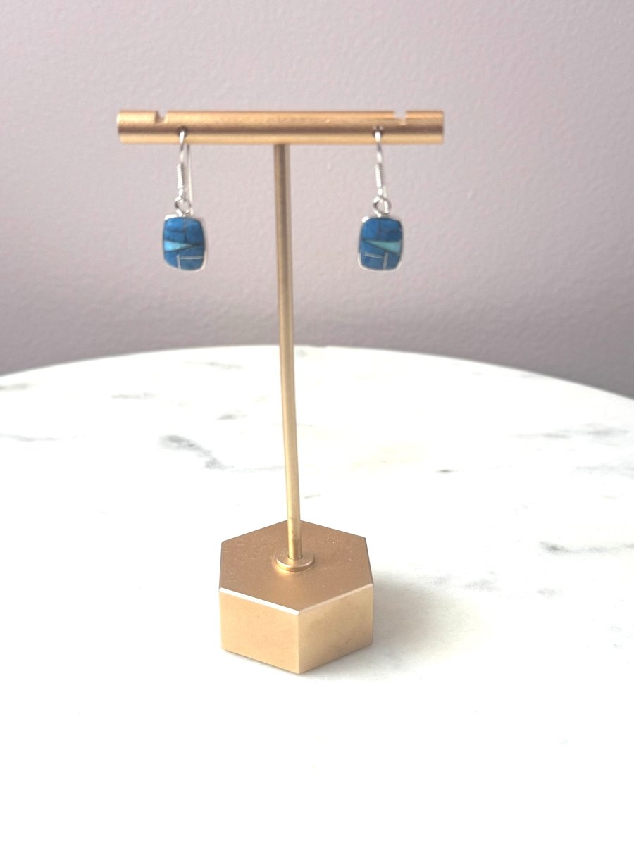 Sterling Silver Turquoise and Opal Inlay EarringsJinjaEARRINGS