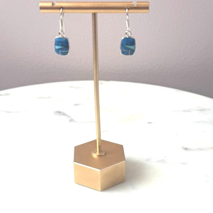 Sterling Silver Turquoise and Opal Inlay EarringsJinjaEARRINGS